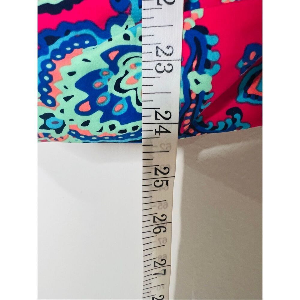 Talbots Hot Pink Paisley Tankini Top Side Ruching Size 8 Underwires No Padding - Picture 7 of 10